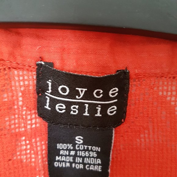 Joyce Leslie Orange Collar Top - Size S - Picture 7 of 8